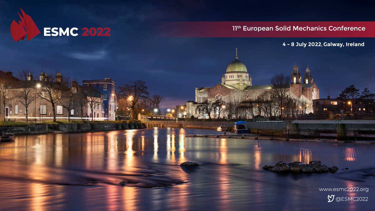 ESMC2022's tweet photo. ESMC2022 only ONE WEEK TO GO and anticipation building here @NUIGalway. Last chance to register on https://t.co/Sh6wdx326y. Enjoy the very best in international solid mechanics research at this world-class event 4-8th July 2022. #esmc2022 #solidmechanics https://t.co/G6CCCXWGfR