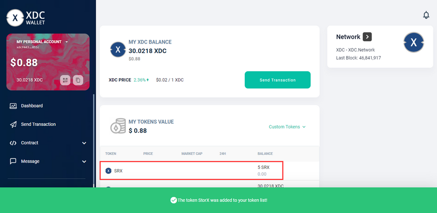 CryptoQueenVinn's tweet photo. "Steps to add a Custom token to $XDC Web Wallet"
https://t.co/P4WggBjYzD
#XDC #XDCNetwork #XOW #CryptoWallet #cryptocurrecy #XinFin https://t.co/SGXtfsybSH