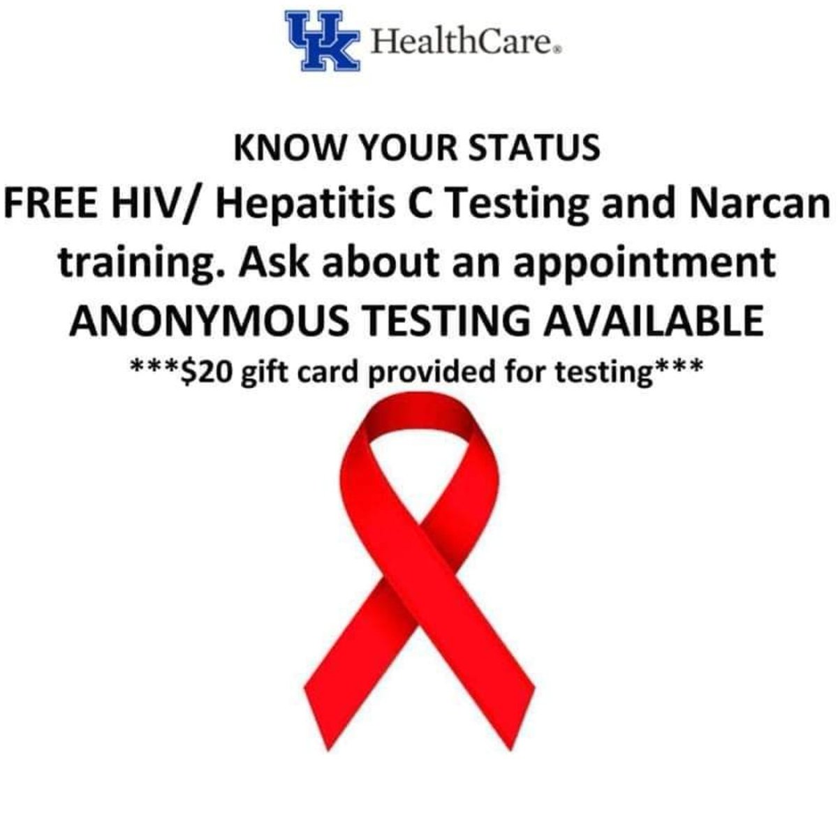 damonh42's tweet photo. Tomorrow from 10am - 12pm at the Charles Young Center 540 E. Third St. Lexington, KY 40508. Please come out and get tested. https://t.co/YvCYSp5GBB