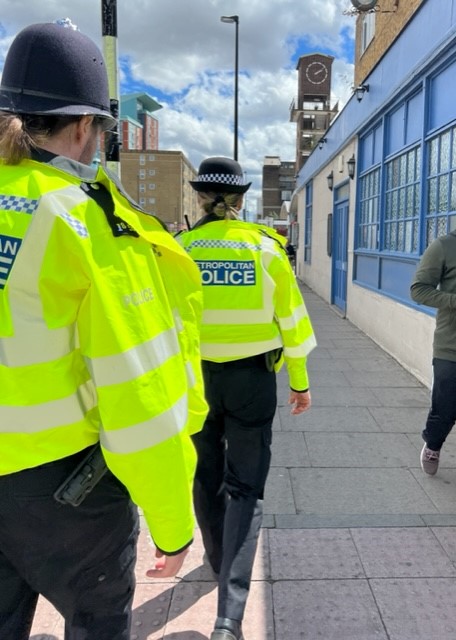 Local officers have been patrolling around Chrisp Street Market and East India Dock Road, following an incident earlier today, where three males were attacked