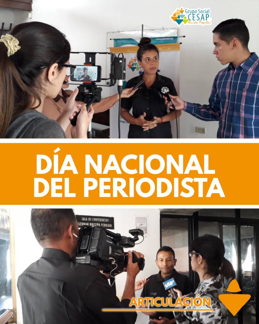 CESAP_AC's tweet photo. Feliz Día al equipo de Comunicadores y reporteros comunitarios del Cesap 🙌🏼 quienes responsablemente dan a conocer a los venezolanos/as y al mundo, las acciones y proyectos del GSC y sus asociadas, con gran compromiso social, para el fortalecimiento de la ciudadanía.
#periodistas https://t.co/aKy32SbVvP