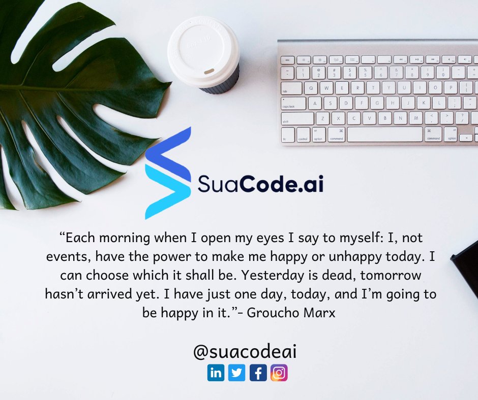 suacodeai's tweet photo. We know Mondays can be tough at times, yet Groucho Marx offers some good nuggets & perspective in this quote. Make it count, it's the last Monday of June.
.
.
.
#suacodeai #mondaymotivaton #tech #africatech #edtech #100DaysOfCode #programminglife https://t.co/Bu9S24FbxM