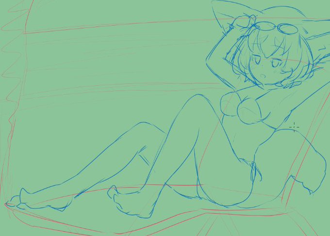 こんな感じのやつを描きたい🦊 