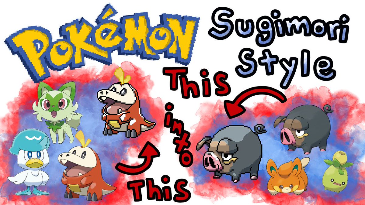 Hen_Barper's tweet photo. New video drop! I made Sugimori-style pixel art out of the Starters and Rival Pokemon from the most recent #PokemonScarletViolet footage!

Click it baby:https://t.co/qiVML6uVbQ

 #pokemon #pokemonart #draw #pixelart #pokemonfanart https://t.co/24lRBWCJIw