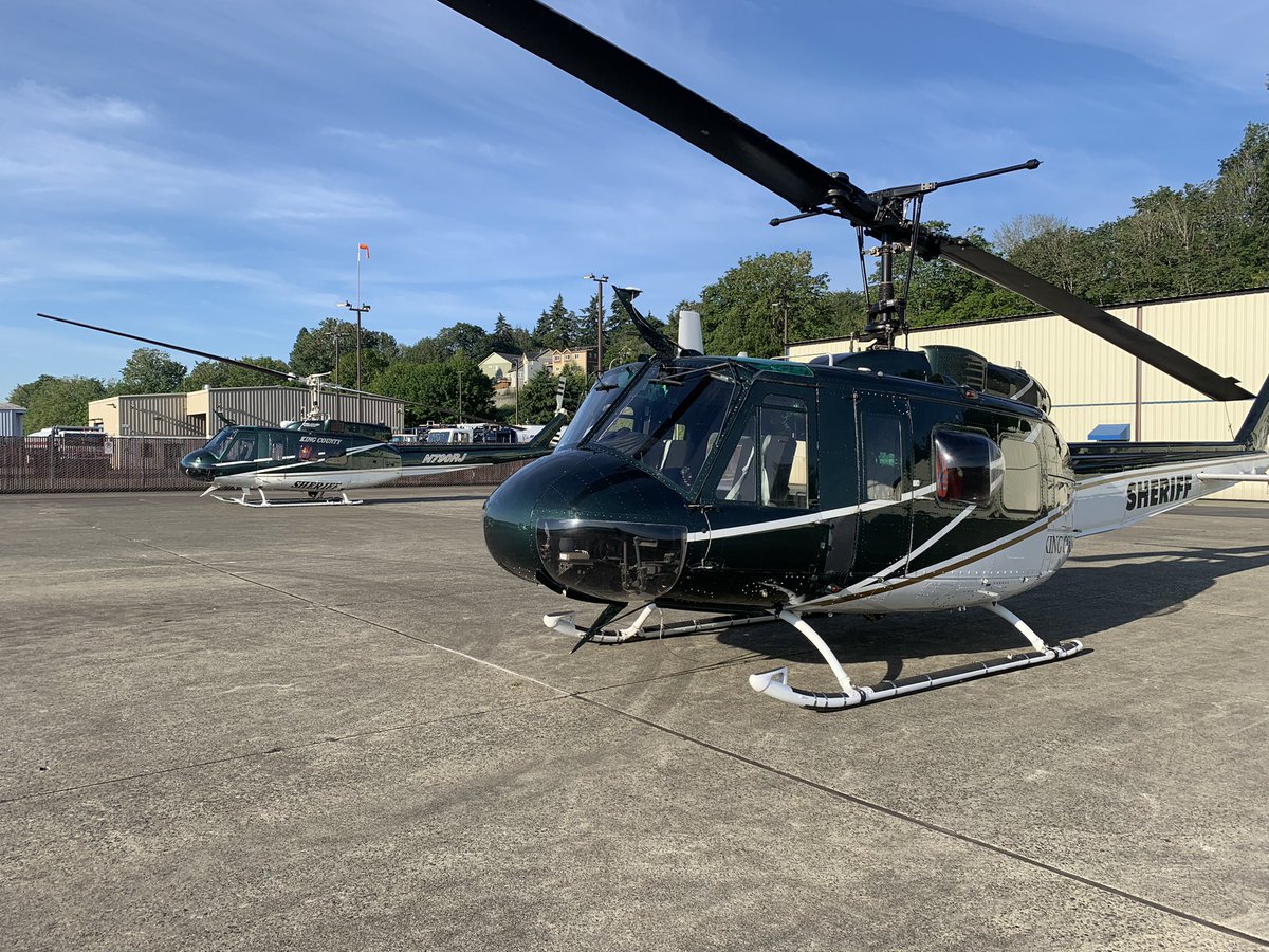 KCSOAirsupport's tweet image. Our two UH-1 “Huey” rescue helicopters. Both of these aircraft are former military, and were made in 1970.  One served in the Army and the other in the USAF.  Neither went overseas.  They continue serving now, saving lives across the state.