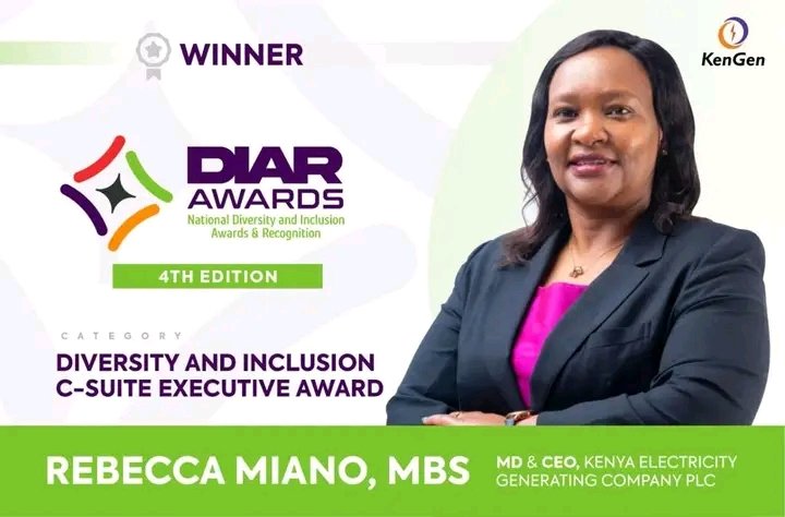 SteveKiseento's tweet photo. @rebecca_miano will always remain a powerful force to reckon with. @KenGenKenya is proud to have you as MD &amp; CEO.
#KengenAccolades
#EnergyChampion
#DIARChampions https://t.co/TdIiaG8Nxc