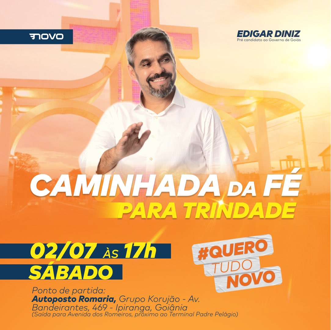 edigardinizjr's tweet photo. 💌 Convite especial! 💌

Te convido para uma caminhada da fé para Trindade, para clamar e rezar pelo nosso estado e por nossa política. 🙏

🗓️: Sábado, 02/07
⏰: Às 17h
📍: Autoposto Romaria - Próximo ao Terminal Padre Pelágio https://t.co/cYxDiYzeSN