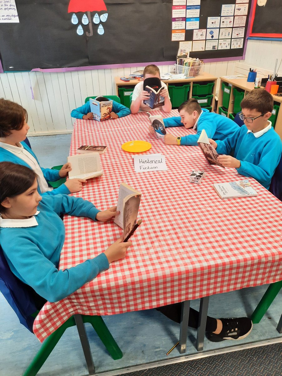 5PA_HCA's tweet photo. Today, 5PA had their in-class Reading Cafe. We looked at 4 different genres and held a vote at the end for our class favourite. A victory for Classic Fiction! 📚 @6HM_HCA https://t.co/erpFxKZjVc