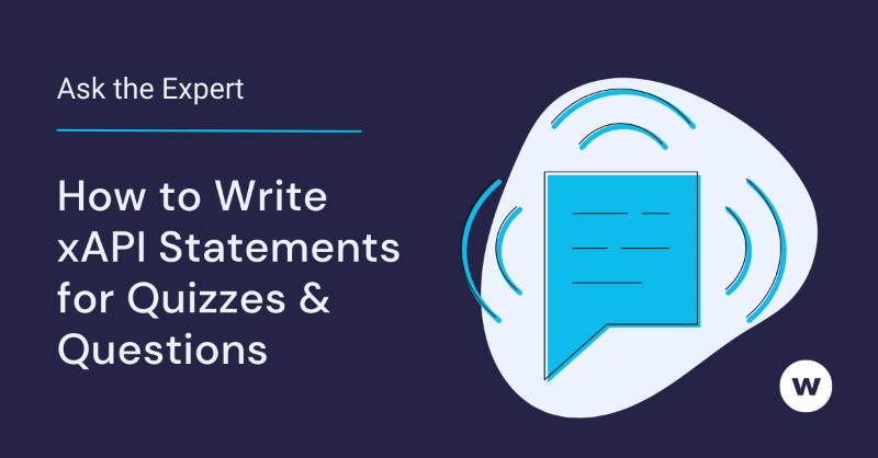 WatershedLRS's tweet photo. One of the questions we’re asked most often is about designing #xAPI statements for quizzes and questions. In this Ask the Expert blog post, @mrdownes explains what you need to know.

#learninganalytics #learninganddevelopment #learningexperiencedesign #learningtechnologies