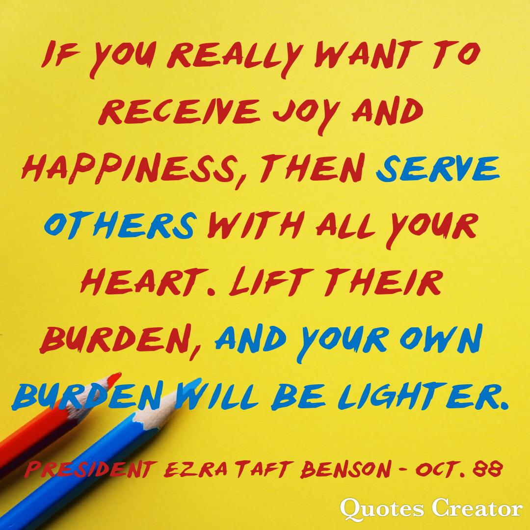 BabyBackSaint's tweet photo. Serve others and your own burden be lighter. #LatterDaySaint #OnAJourney #TwitterStake #GeneralConference #GenConf #Oct88 #PresidentBenson #Service https://t.co/1QXgHW3cJn