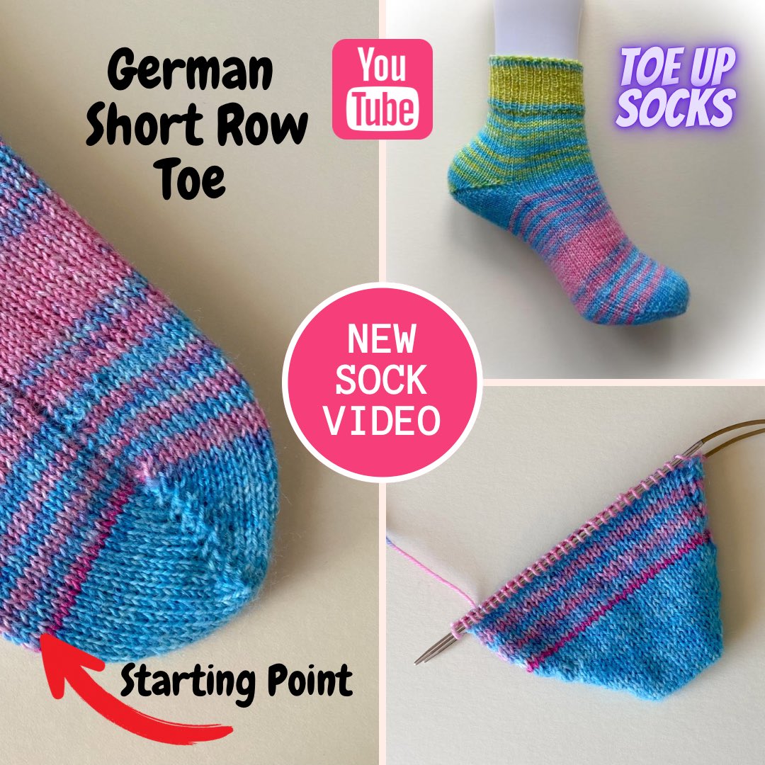 WendyPooleKnits's tweet image. My latest video is now live on YouTube and is a toe-up sock knitting tutorial, showing you how to start off using the “German Short Row Toe” method.

A new sock pattern will be coming out soon, using this method and I think this is my new favourite!😉🧦#sockknitting #toeupsocks