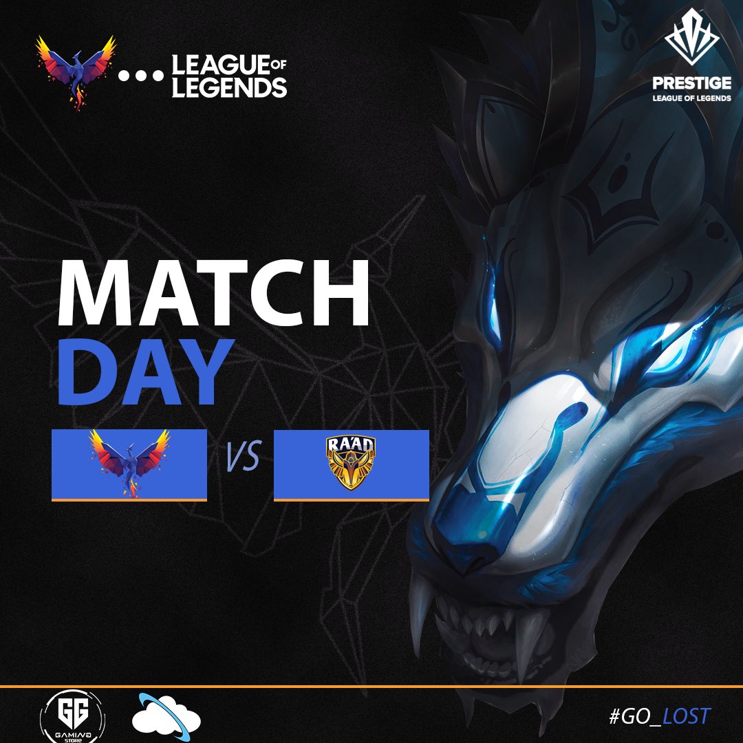 Tonigh on the 2nd day of the last week to playoffs we face <a href="/TEAMRAAD/">RA'AD⚡👑</a> at 8 p.m UAE Time 🔥

We look forward for your support 💪🏻😍

Let’s go 💪🏻🔥

#go_lost #MatchDay #iac #iac2022 #prestige #split #RiotGames #LeagueOfLegends