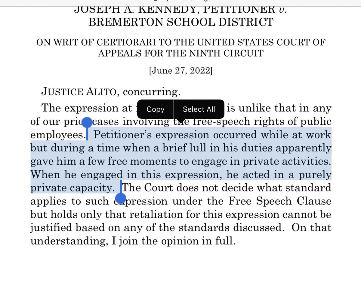 radleybalko's tweet photo. There’s a mile-wide gap between how the court’s conservatives describe what the coach in Bremerton was doing, and what he was actually doing.

https://t.co/XCDdsw4Fhs… https://t.co/o2zL3Uejae