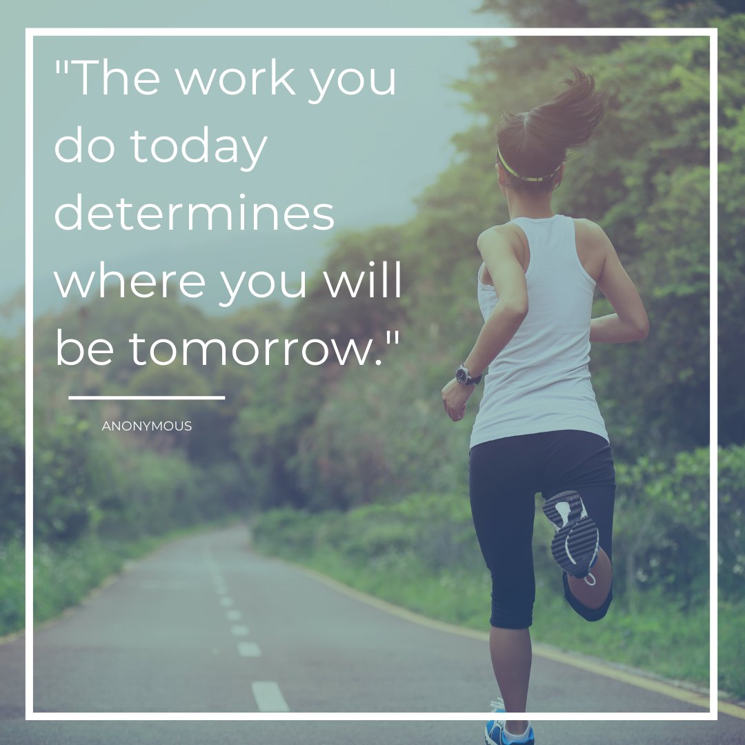 astym's tweet photo. Happy #MotivationalMonday!
"The work you do today determines where you will be tomorrow." - Anonymous
#astym #motivation #quote #pt #choosept https://t.co/X4c7IfqUO4