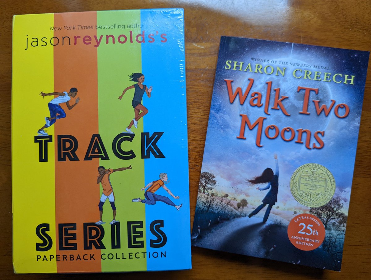 Mrs_Cs_lessons's tweet photo. Someone sprinkled me with books on my @Amazon wishlist! I can't wait to share these reads with my 6th graders. @JasonReynolds83 is always a favorite, and I have heard rave reviews about @ciaobellacreech  #walktwomoons 📚
Building my classroom library brings me so much joy 🥰 https://t.co/TVDP1HWy5i