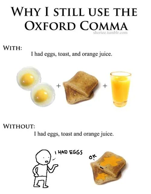 tjaauthor's tweet photo. How do you feel about the Oxford comma?

I like it. Definitely make sure to use it.

#WritingCommunity #AuthorsOfTwitter #QuestionOfTheDay #QOTD #writingq https://t.co/DzsUoXpNSA