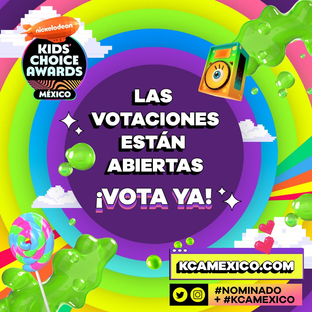NickelodeonLA's tweet photo. En 3, 2, 1... ¡¡VOTACIONES ABIERTAS!! 

Entra a https://t.co/28eFy9k45W y comienza a votar YA por tus favoritos. #KCAMexico https://t.co/AfRHkZTriH