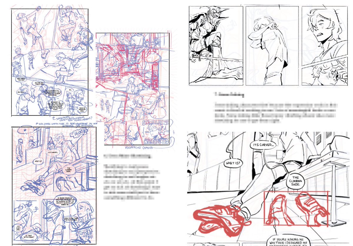 some excerpts from the process pdf i put together for showtime zine fundraiser! with all the text blurred out haha...u can DL and read the full uncensored 16 pgs here https://t.co/lPXzMifiPE 