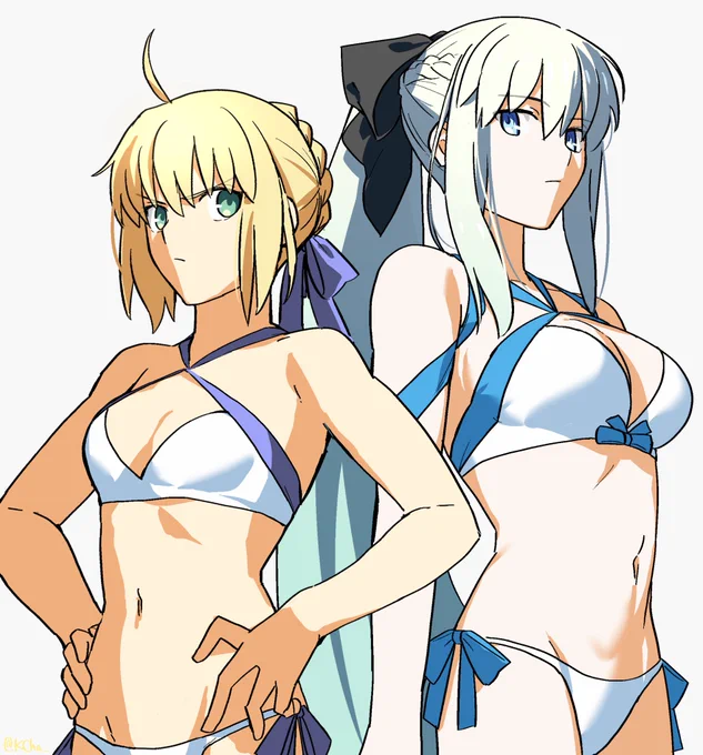 アルトリアとモルガンでおそろの水着を・・・・・ 