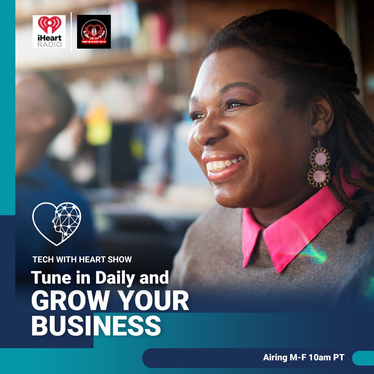 Gain business insights on the #tech_w_heart Show daily M-F at 10am PT on Power Me Up Radio Talk 24/7 on iHeart Radio - The Station With Heart on iHeart. (link in comments)

#smallbusinessgrowth #iHeartRadio #talkradio #positiveprogramming #biztalk #BusinessExpertise