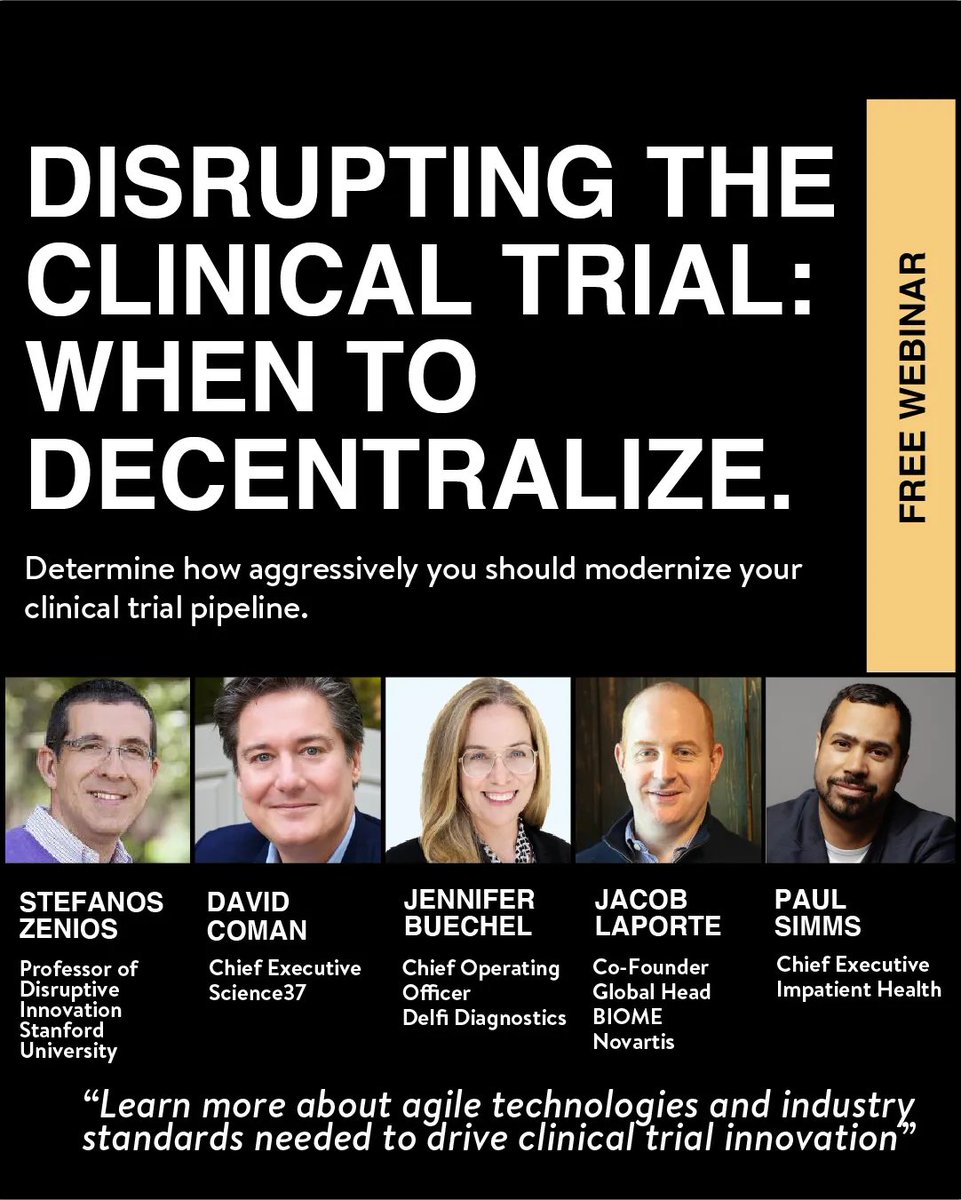 HealthImpatient's tweet photo. Join us at our next free webinar on disrupting #clinicaltrials: https://t.co/UzldKkJUZQ https://t.co/ExYbnbJ6lJ