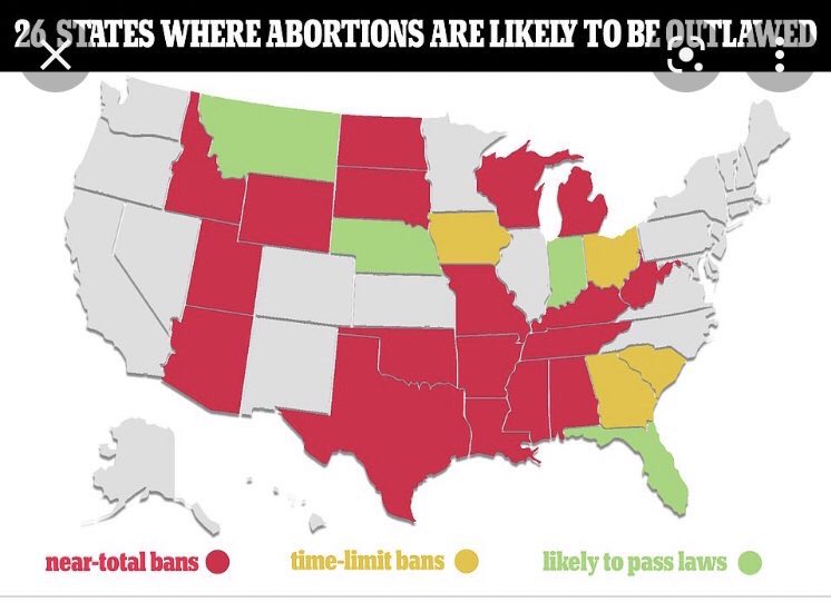 This was never about children, it’s always been about controlling our bodies. 
#RoeVWadeprotest #BansOffOurBodies

                        States with
Paid #FamilyLeave vs #AbortionBan