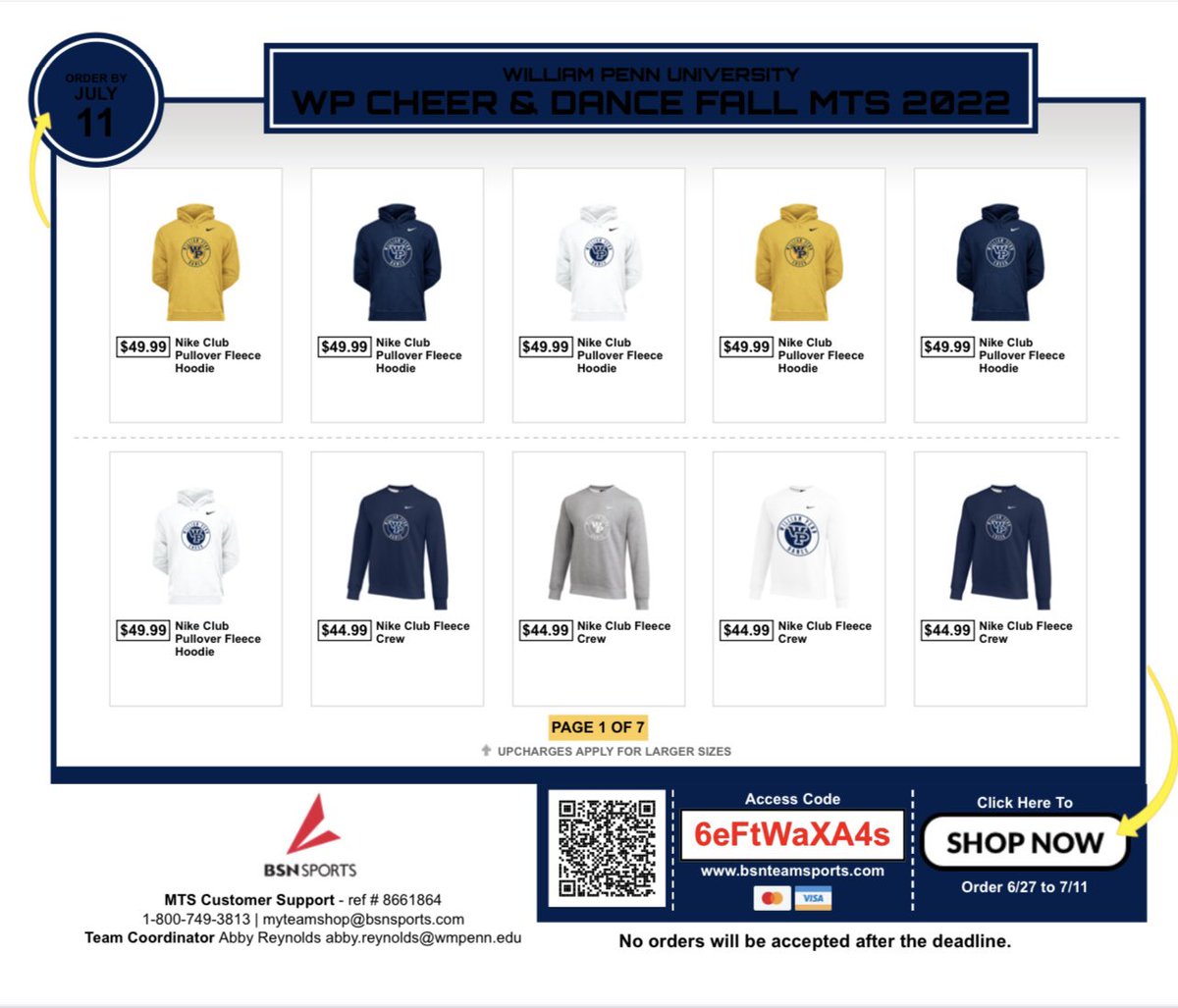 Support our teams today💙💛

Link ▶️ bsnteamsports.com/shop/6eFtWaXA4s