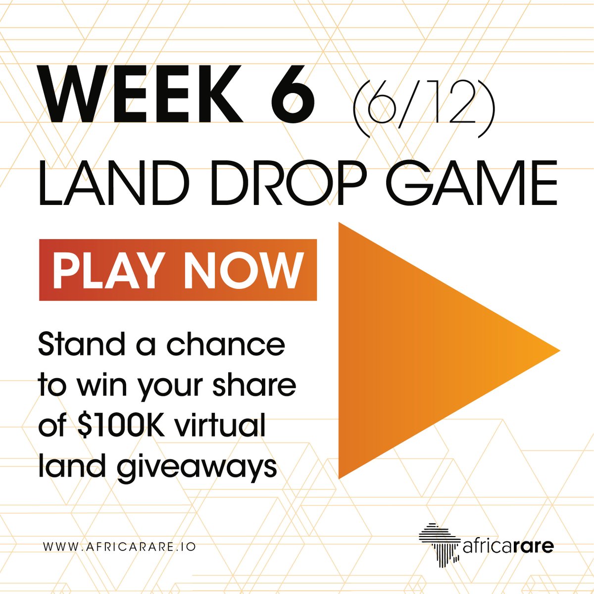 🔥Let the games BEGIN: Week 6🔥

Follow the steps to start the game:

 1️⃣ Like, RT &amp; Follow
 2️⃣ Tag 3 people you want to join your tribe
 3️⃣ Join our discord, go to land-drop-game channel and follow the steps discord.gg/wbQttqsvaN 

#NFTGiveaway #NFTs #Africarare #Metaverse