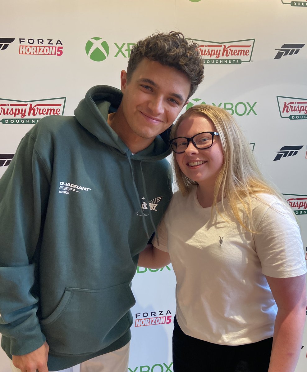 dbain__'s tweet photo. Thank you for being the best @LandoNorris 🥰

Huge thank you to @krispykremeUK and @xboxuk for the opportunity!! 

Also a special thank you to @Quadrant  for everything over the last year (Jamie, send me the hoodie please 😉) :) https://t.co/FMAkSVPbiM