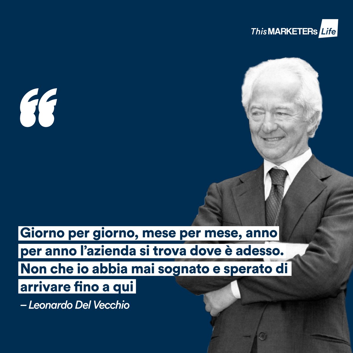 Imprenditore, sognatore, ispiratore.
Ciao Leonardo