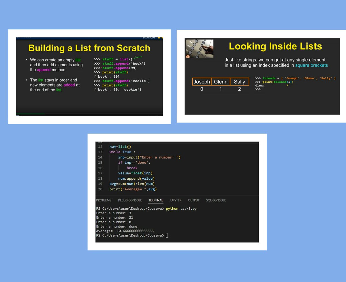 SujiMarium's tweet image. Day 3✅
#100DaysofCode 
#coursera
#pythondatastructure