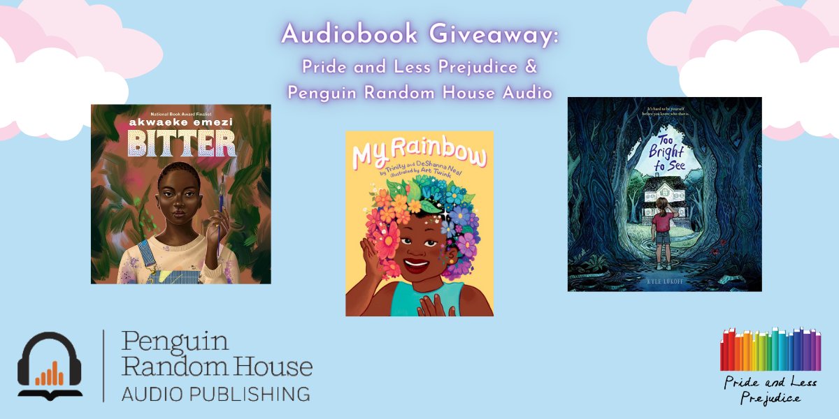 PRHAudio's tweet image. Don't miss out on our #ListenWithPride giveaway with @LessPrejudice on Instagram!  🌈

3 winners will be picked at random to receive 3 LGBT-inclusive kids &amp;amp; teens audiobooks! 🌟 Enter on our Instagram here: bit.ly/39TddIS 

More info below: