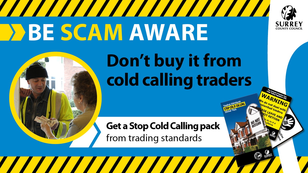 Bucks_SurreyTS's tweet photo. ⚠️ Alert! Reports of cold calling traders offering home improvements in the HP21 area of #Aylesbury #Buckinghamshire.
We advise never to do business on your doorstep and urge you to look out for neighbours who may be vulnerable to this
You find a trader - don't let them find you! https://t.co/lcplhuDMNL