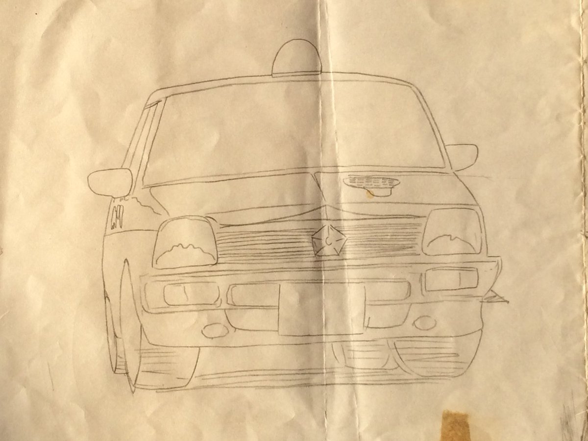 #みんなのラフスケッチと完成品が見たい 

41年前1981年制作の「夕顔」OPAのセル原画とセル
ミニカアミREターボは、実車を企画設計してたのですが、雨宮シャンテが先に出て断念、アニメで走らせたもの。
例の車は宮崎アニメ(当時は未だジブリ無し)に傾倒していた後輩がキャラを描いてくれました 