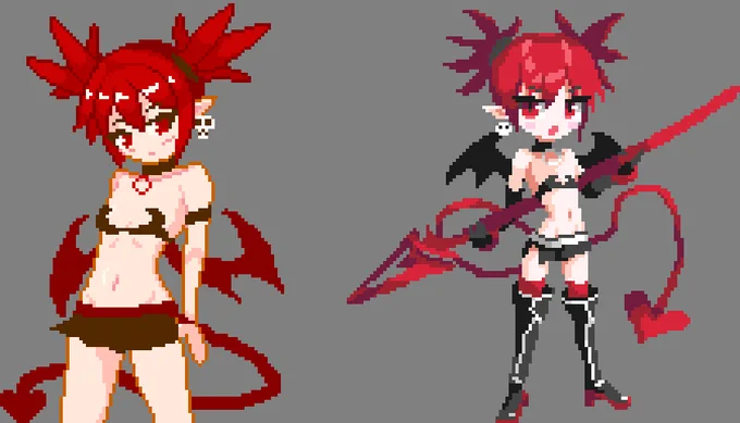 1年前に描いたのと並べてみた1年前はどこにも投稿せずこっそり描いてました 