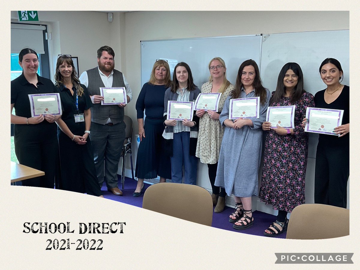 MSTA_SD's tweet photo. Some of our School Direct Cohort 2021-22 celebrating passing their Teacher Training. Well done! We wish you all the best for the future - keep in touch! @PallisterParkPS @GLPrimary https://t.co/wkMnBIXAmk