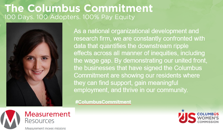 cbuswomen's tweet photo. We are thrilled to have @MRCCEO support the Columbus Commitment. Thank you, Sheri Chaney Jones and your team for all you do to help end the gender and race-based wage gap! #CbusWomen #ColumbusCommitment #100Adopters100Days https://t.co/oUt3rKduAG