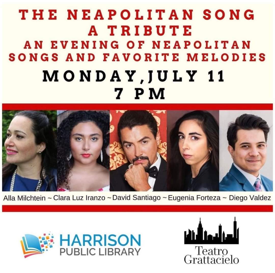 TenorSanti's tweet photo. Teatro Grattacielo and The Harrison Friends of Opera proudly present an evening of Neapolitan songs and favorite melodies.
They will be accompanied by pianist Alla Milchtein.
Register and Reserve seats https://t.co/R1BgGlyWjO
#teatrograttacielo #neapolitansong #meetopera #nyc https://t.co/w7Sbq09gYr