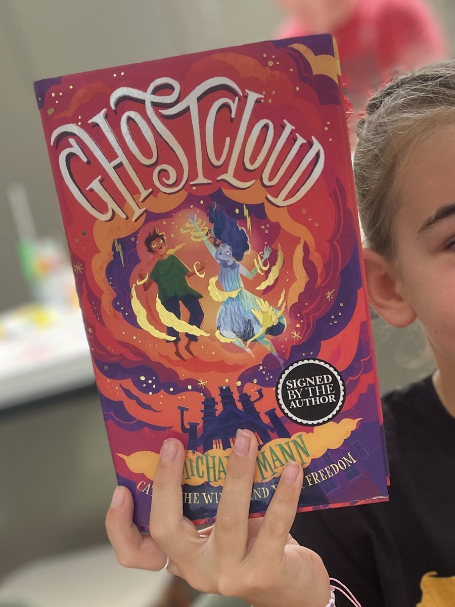 A signed copy of <a href="/mikebmann/">Michael Mann - NIGHTSPARK out now!</a> ‘s GhostCloud has landed at our house in Stockport 🎉 Excited for our year 5 daughter to get started on it this summer! 📚