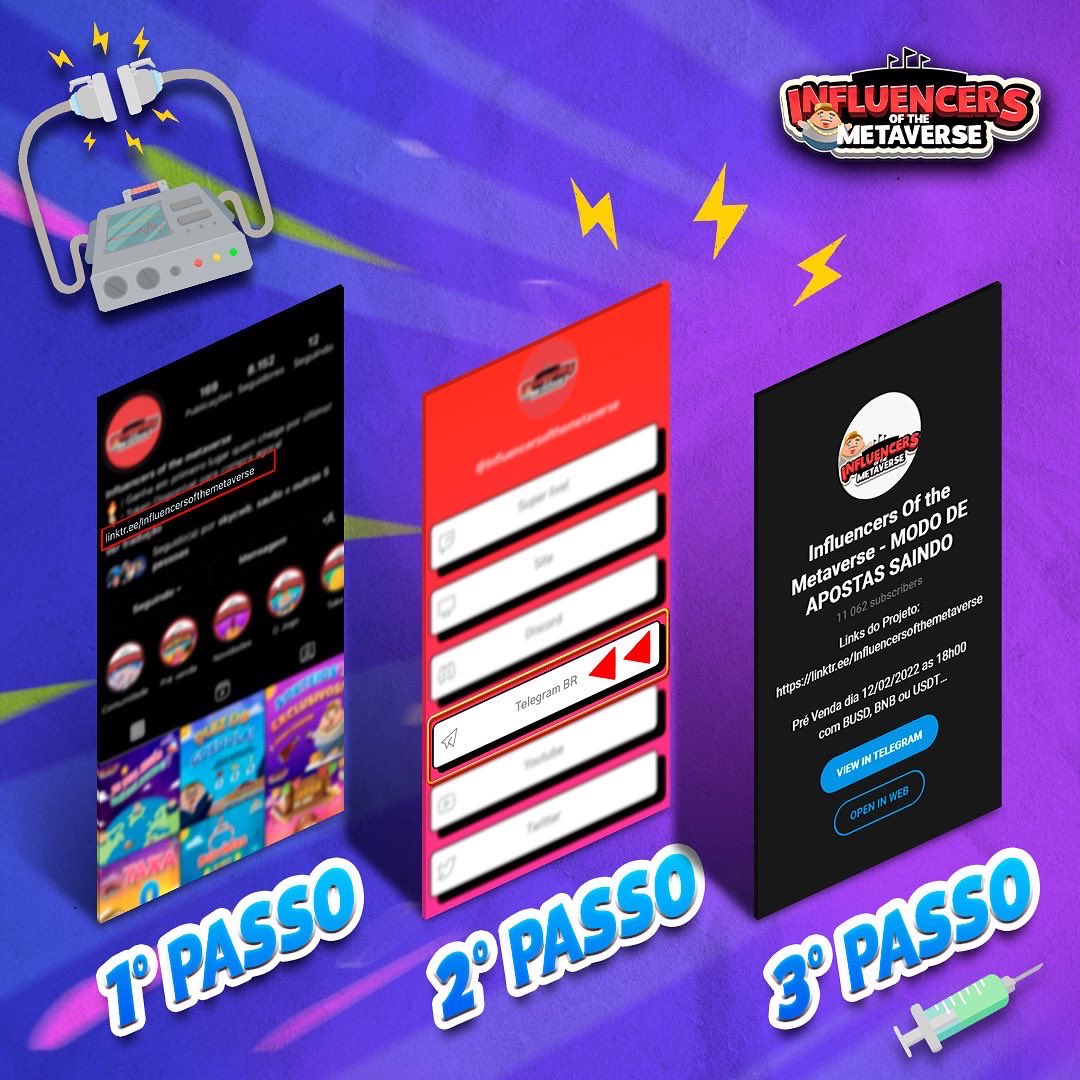 InfluencersMeta's tweet photo. Segue um passo a passo simples para você acessar nosso Telegram!

Corra e garanta seu lugar na nossa comunidade! https://t.co/7qb1QodGzH