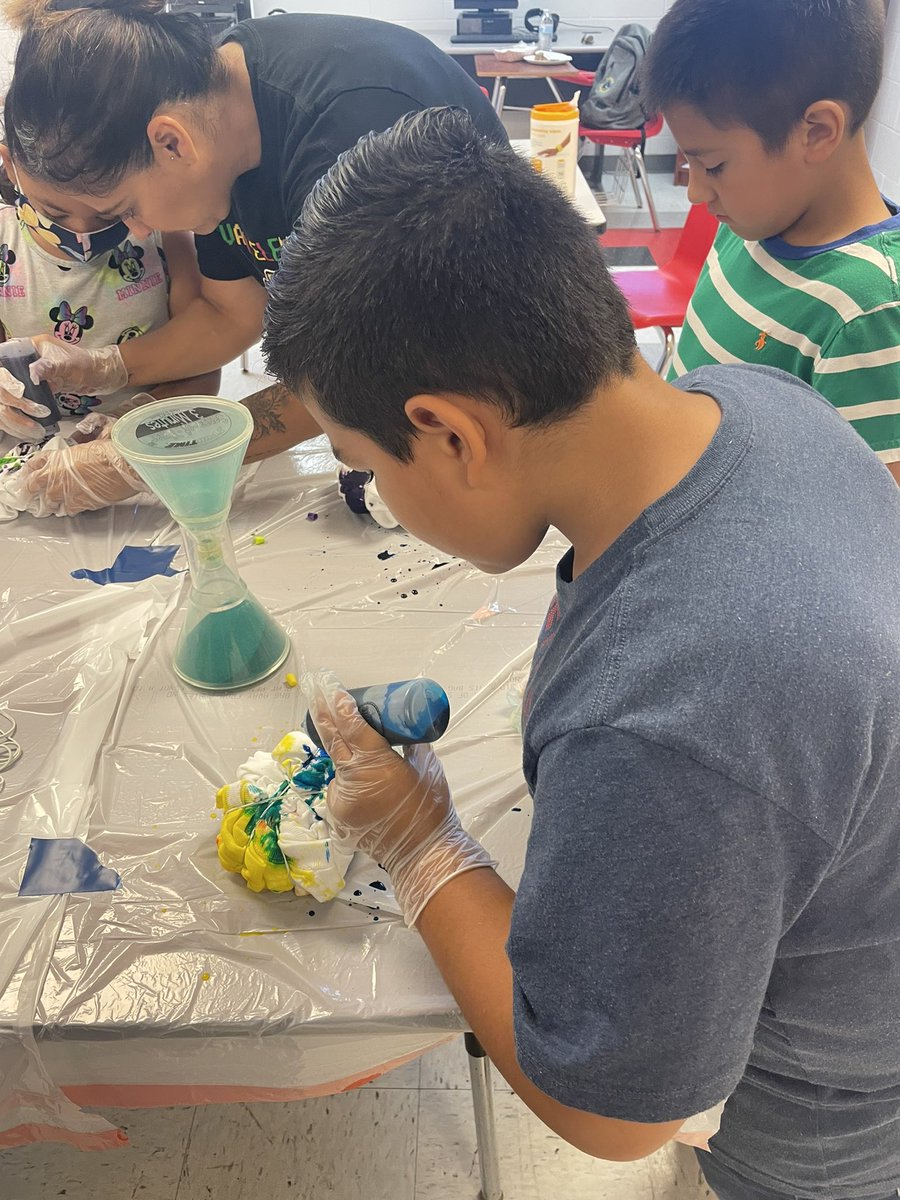MichaelGarza3's tweet photo. @HCISDCurriculum @HarlingenCISD @MATrevino_13 ESY students creating their own tie-dye shirts!!! https://t.co/YuCFeMs6BE