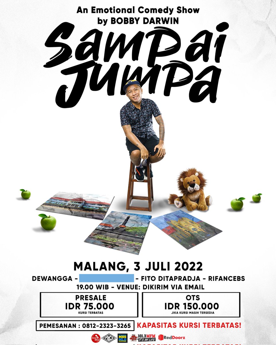 bobbydarwin_'s tweet photo. Semalem udah ketawa bareng warga kediri..
Minggu besok MALANG!!!
Nice Info ada di poster nggeh...
Sampai Jumpa di SAMPAI JUMPA 😍 https://t.co/SrTgczmlfz