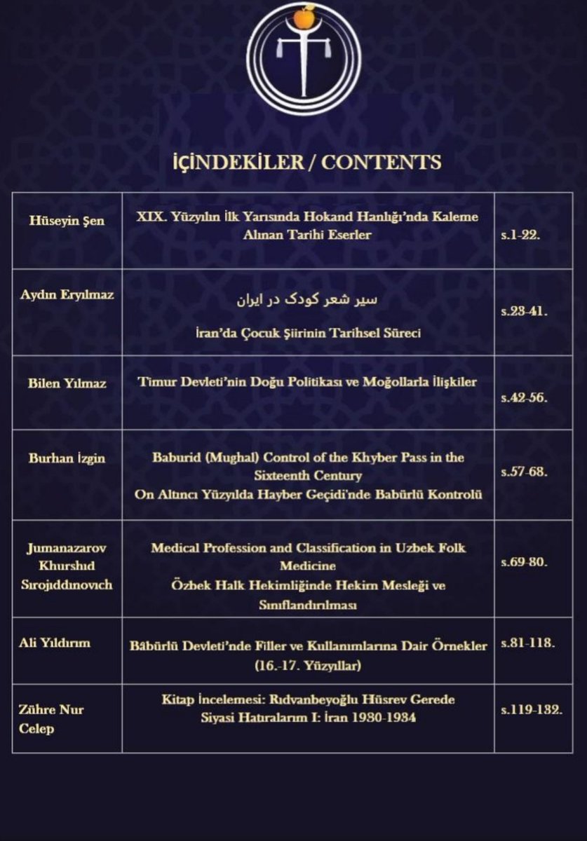 Dergimizin yeni sayısı çıktı. Emeği geçen tüm editör arkadaşlarıma ve yazarlarımıza teşekkür ederim.