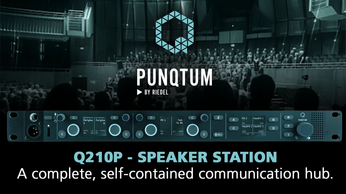 In stock now... The <a href="/PunQtum/">punQtum</a> Q210P – Speaker Station gives you full control in a cost-effective and easy-to-use package. 4 Channel communication, and programmable buttons allow muting all mics, make paging announcements or trigger logic outputs.