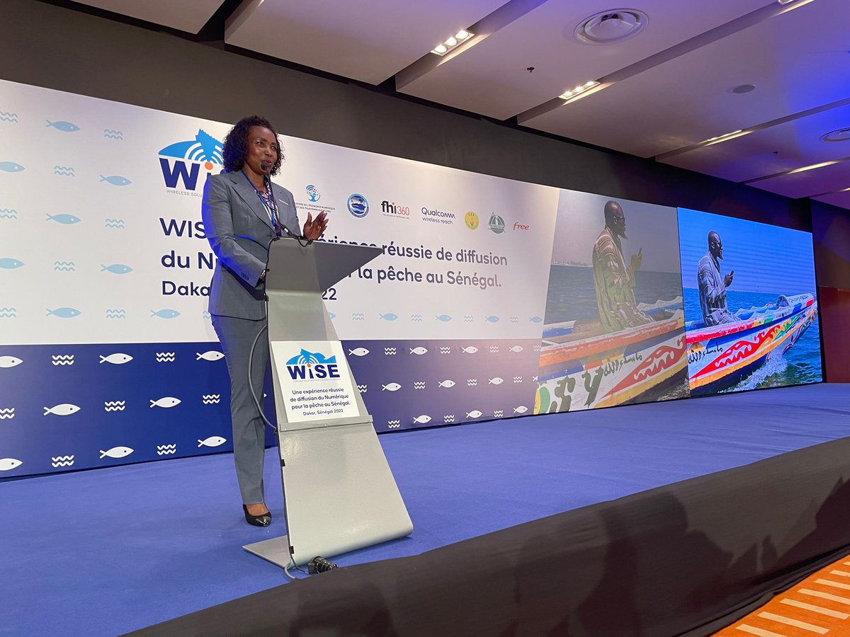 QualcommPolicy's tweet photo. At today’s @MCTPEN event, Elizabeth Migwalla explained @Qualcomm's role in WISE, a #WirelessReach project to #ConnectTheUnconnected by using #technology to improve fish catch & processing practices in Senegal’s artisanal fish industry https://t.co/GXzvRPUOEt @free_senegal https://t.co/0OO00dMGV8