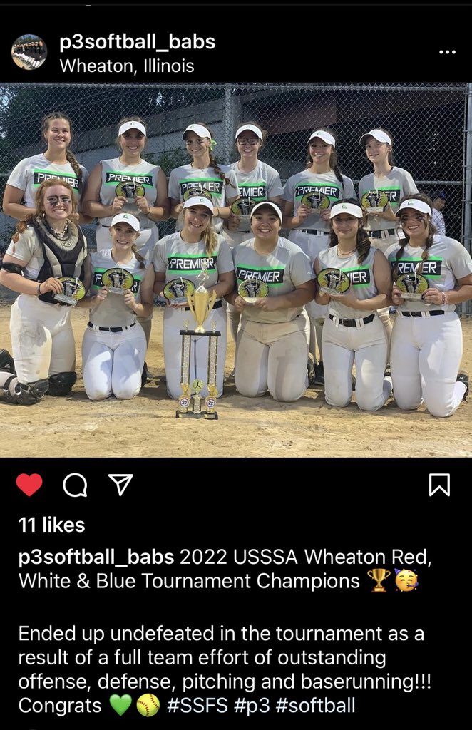 Congratulations ladies 🏆🥎🎊 Great team win! <a href="/courtneyschwa/">Courtney Schwarz</a> <a href="/P3Softball/">P3 Softball</a>