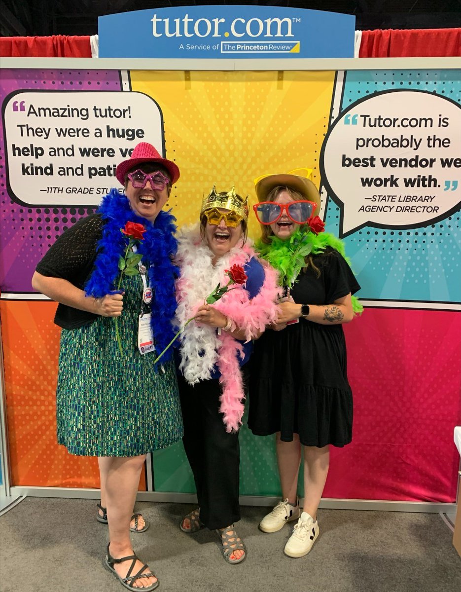 tutordotcom's tweet photo. #ALAAC22 Attendees: Come join the photo fun at Booth 1048! 📸 We’ll be here until 2 p.m. to take awesome pics and chat about our equally awesome services for #libraries, including our SAT®/ACT® Essentials upgrade. 💻📚 #tutordotcom https://t.co/S8eriWPNEA