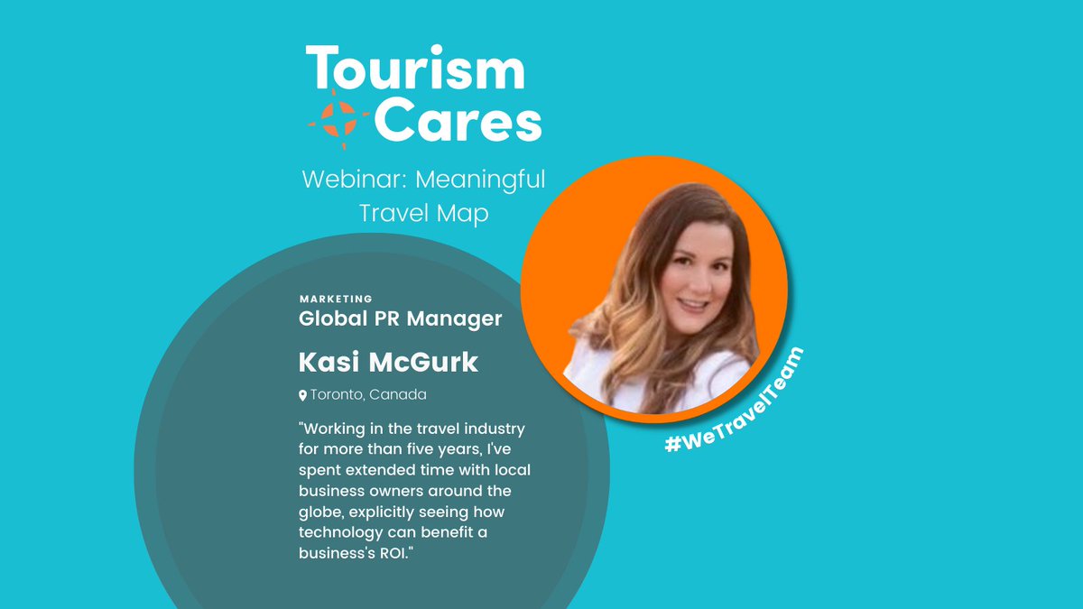 <a href="/KasiRaeMcGurk/">Kasi McGurk (Dundas)</a>, WeTravel's Global PR Manager, will join a <a href="/TourismCares/">TourismCares</a>  webinar on June 30th. She'll explain why WeTravel chose to support their Meaningful Travel Map of North America and why it's relevant to all travel businesses. Register here: us02web.zoom.us/meeting/regist…