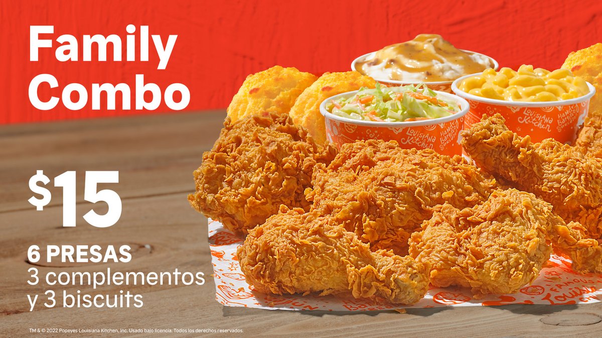 Popeyes Puerto Rico on Twitter "¿Familia de tres? Tenemos tu solución