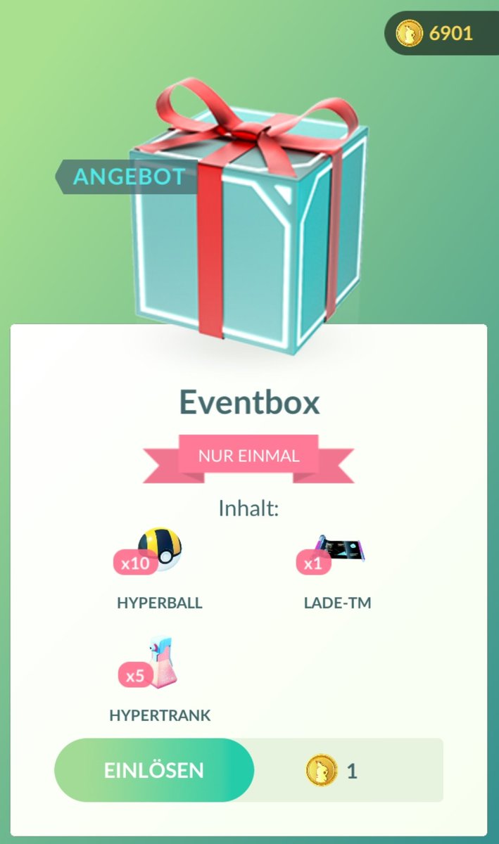 DaJanTRO's tweet photo. That box isn't worth a single coin. not even if I'd have exactly 69-hundred coins after spending...
#PokemonGOfail https://t.co/2dBbcvanMw